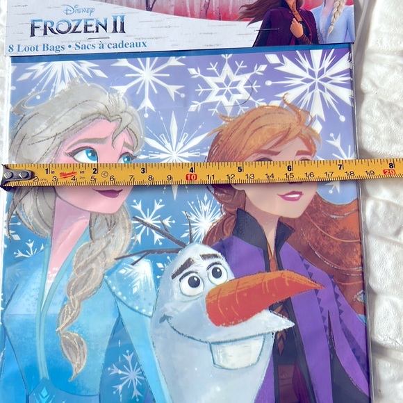 8 pcs Disney Bags Frozen II Bags Loot Bags Favor Bags Treat Bags 7.25"x8.75" In. - Picture 7 of 7
